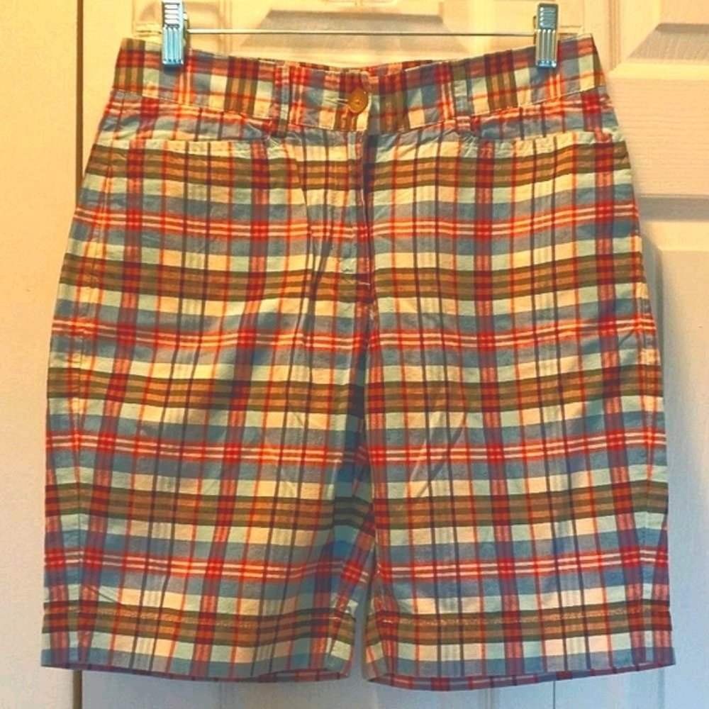 Lands' End Plaid Bermuda Shorts